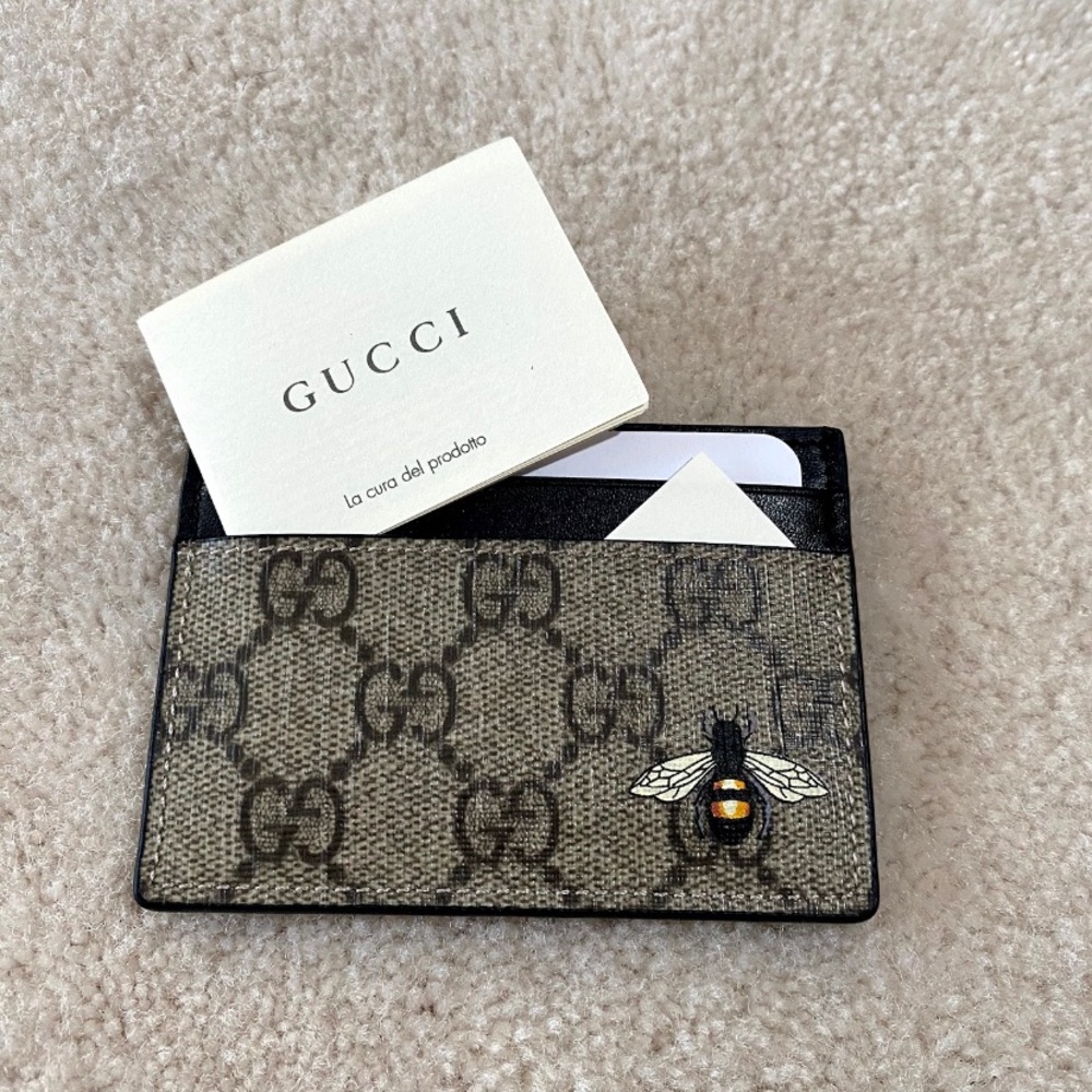 Gucci Bee GG Print Premium Wallet